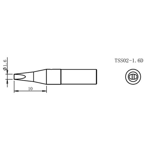 Паяльне жало Quick TSS02-1.6D Прев'ю 1