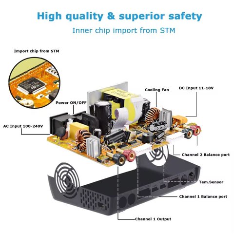 Зарядний пристрій HTRC T240 DUO, AC 150W, DC 240W Прев'ю 5