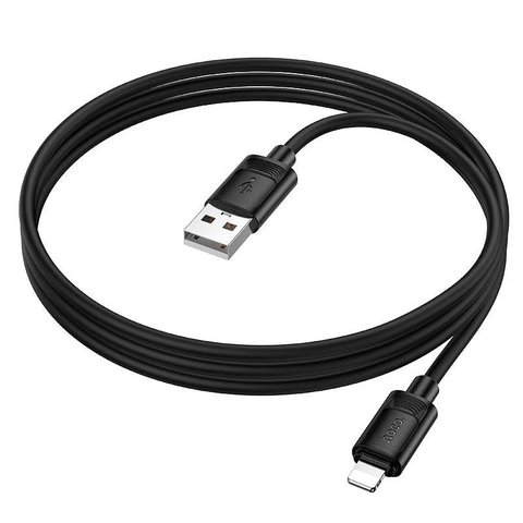 USB кабель Hoco X122, USB тип-A, Lightning, 100 см, 2,4 А, черный, #6942007662185 Превью 2
