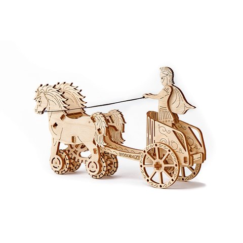 Mechanical 3D Puzzle Wooden.City Roman Chariot Preview 1