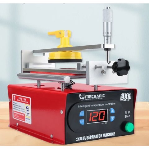 LCD Touch Screen Glass Separator Mechanic MC998, (with vacuum pump, for LCDs up to 7") Preview 1