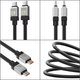 Cable USB Baseus Coolplay Series, 2xUSB tipo-C, 100 cm, 100 W, negro, de silicona, #CAKW000201 Vista previa  1