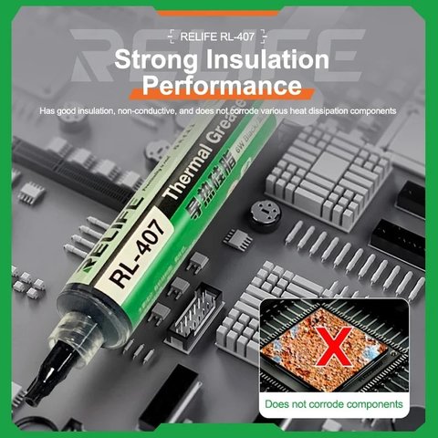 Thermal Compound RELIFE  RL-407 , (silicone, in a syringe, 20 ml, pink, 6 Вт/м*К) Preview 3