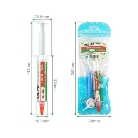 Pasta térmica RELIFE  RL-407 , de silicona, en jeringa, 20 ml, rosada Vista previa  1