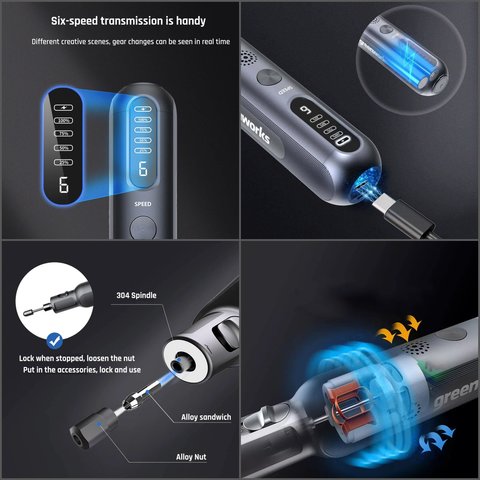 Lijadora Greenworks AGK302, 52 in 1, 80W Vista previa  3