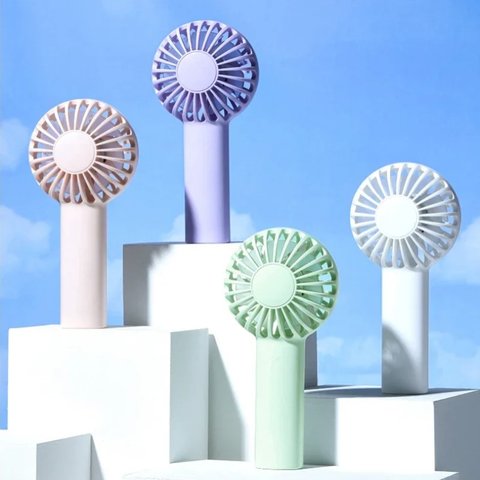 Вентилятор DC03, фиолетовый, с аккумулятором, ручной, настольный, USB тип-C Превью 1