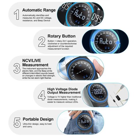 Мультиметр Sunshine DT-24R, цифровий Прев'ю 6