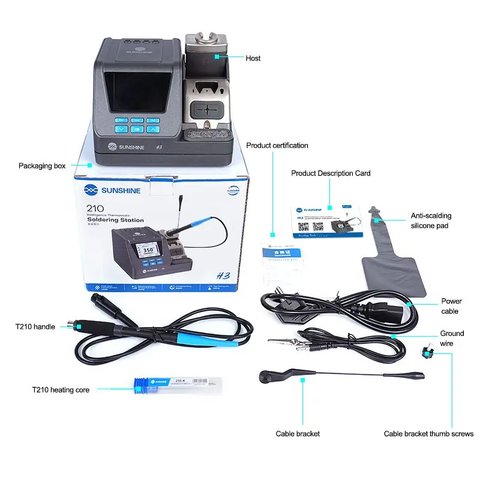 Паяльная станция Sunshine H3 210, цифровая, 80 Вт Превью 9