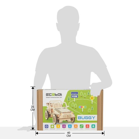 Дерев'яний конструктор EcoBot автомобіль Баггі з Bluetooth-керуванням Прев'ю 10