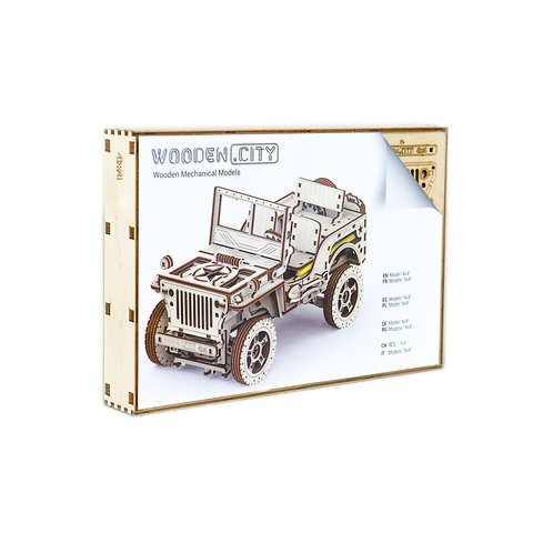 Wooden mechanical 3D Puzzle Wooden.City 4x4 Vehicle Preview 9